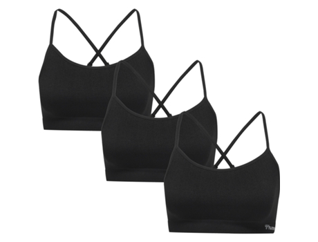 Sujetador Deportivo para Mujer HUMMEL (L - Negro)