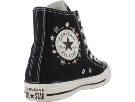 Zapatillas de Mujer CONVERSE Chuck Taylor All Star Embroidered Little Tecido Negro (37.5)