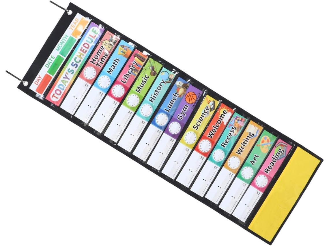 Organisateur De Planning Scolaire Poche Avec Cartes Personnalisables Support Visuel Pour