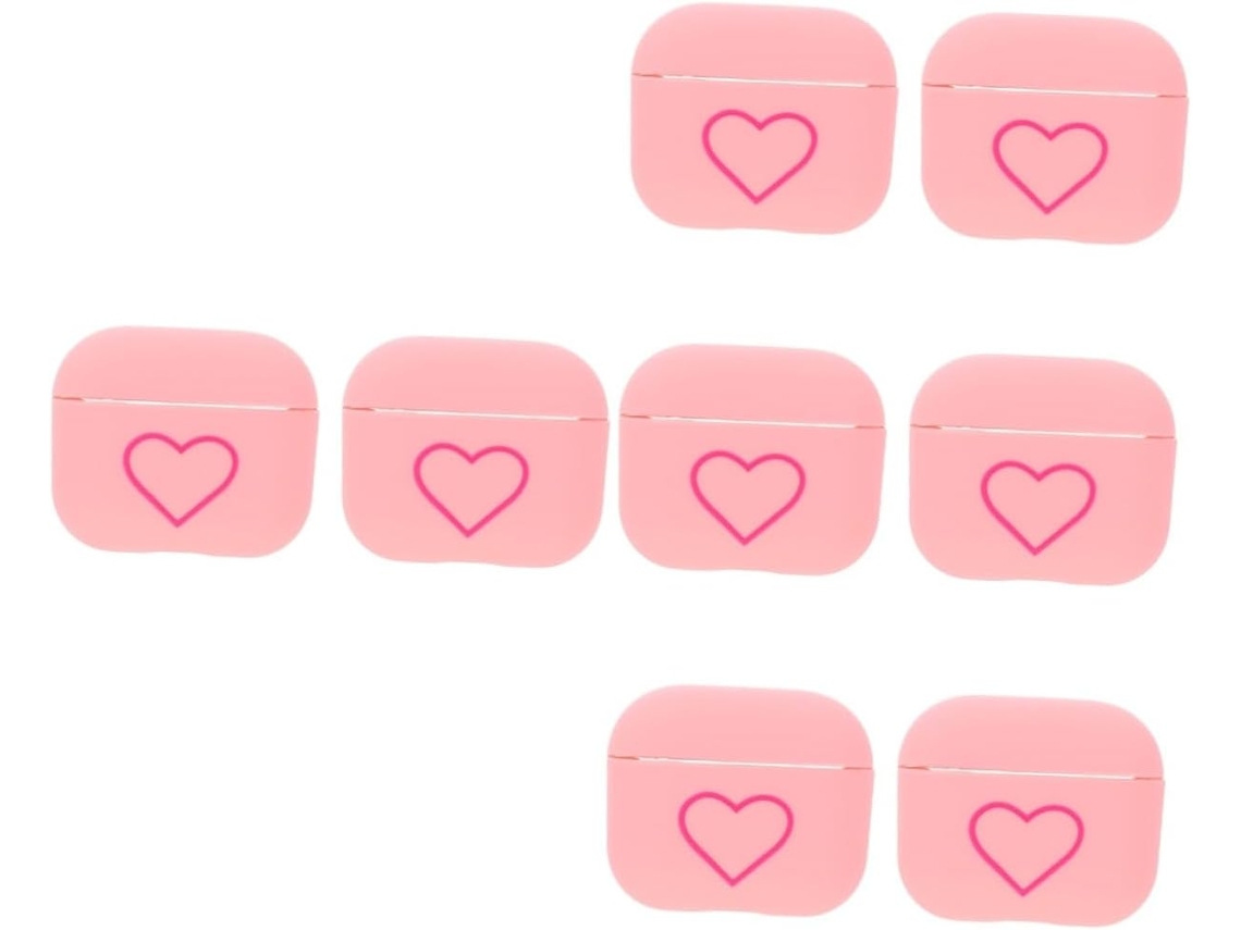 Estuche Antigolpes De 8 Piezas Con Diseño De Corazón, Elegante Estuche Para Auriculares Inalámbricos