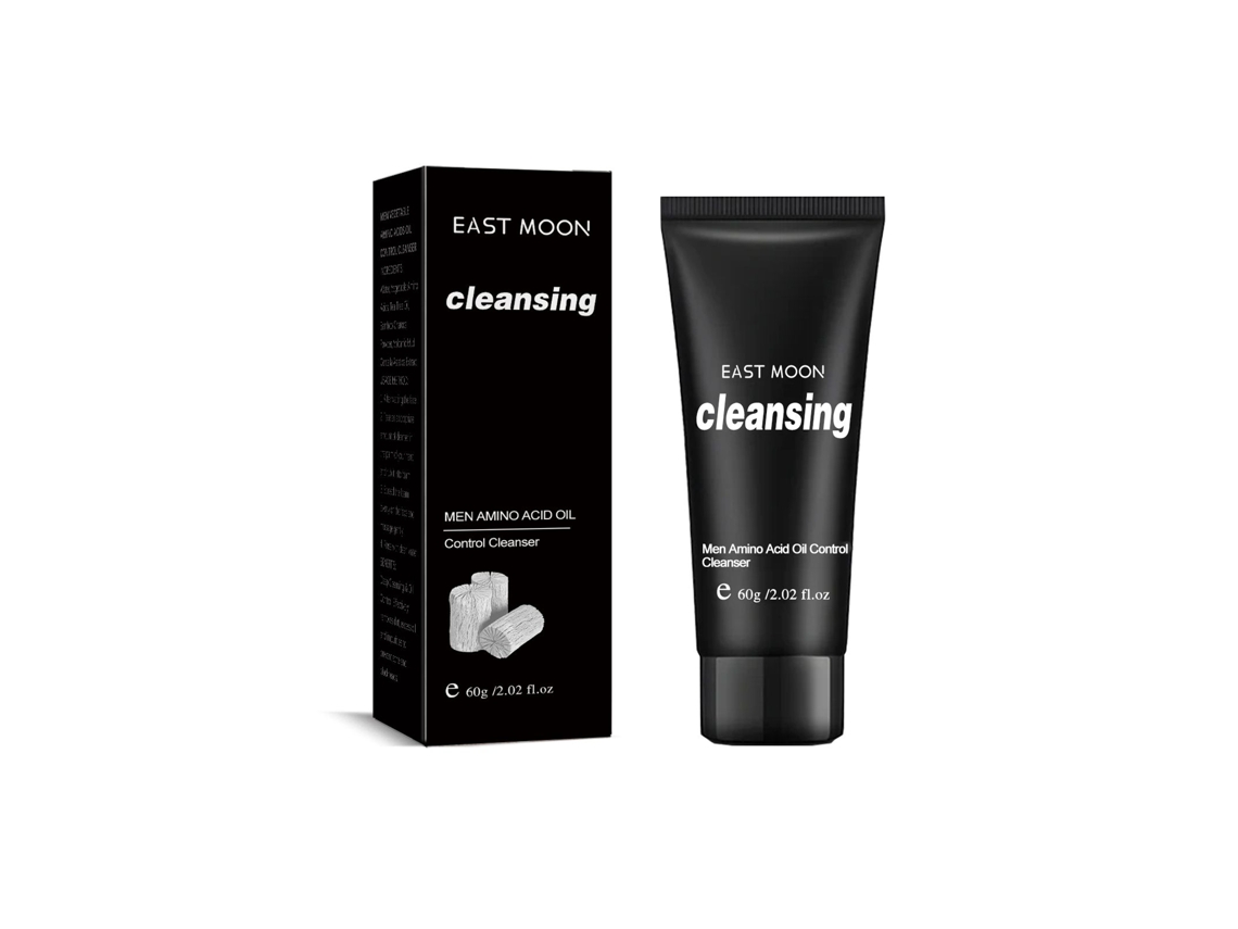 Gel limpiador facial con aminoácidos para hombres, controla la grasa.