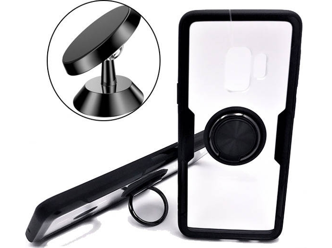 Kit Soporte Magnético y Carcasa Samsung Galaxy S9 Clear Armor Transparente