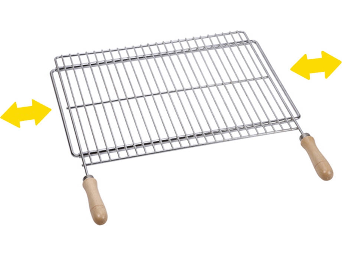 Parrilla Extensible para Barbacoa SAUVIC 70X40Cm En Acero Zinc