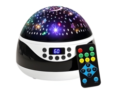 Proyector De Luz Nocturna Stars Con Temporizador Y Música Lámpara De Proyección Con Control Remoto Para Niños Luces Nocturnas Giratorias Para Szsmart
