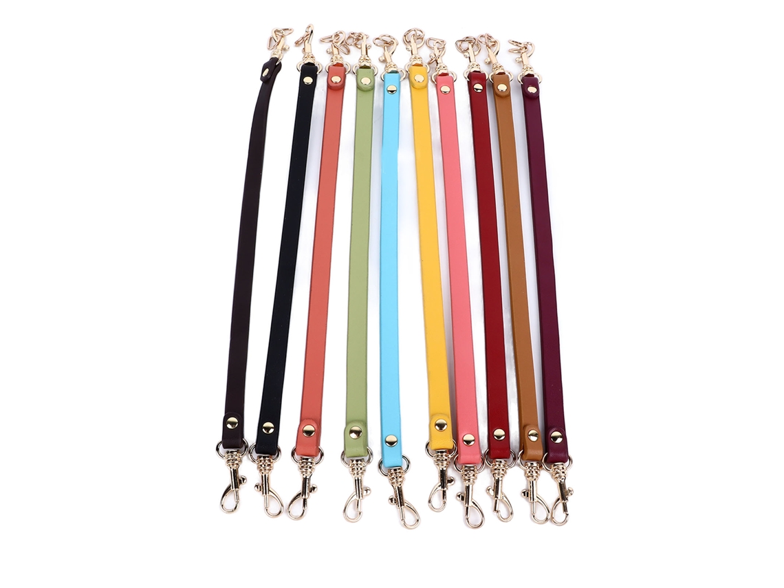 10 Asas De Piel De Vacuno De 31 Cm Con Hebillas Metálicas Para Bolsos Y Carteras.