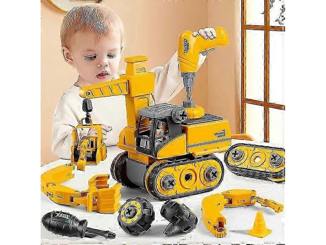 Kit De Construcción Diy Para Niños Con Destornillador Eléctrico 4 En 1 Y Juguete Educativo Para Armar Vehículos.