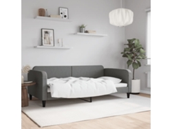 Sofá Cama Sin Colchón Tela Gris Oscuro 100x200 Cm