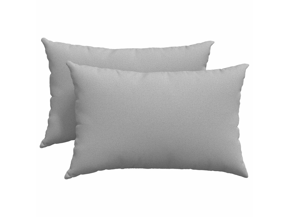 Cojines De Sofá 2 Uds Gris Nube 60 X 40 Cm Tela