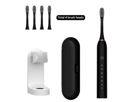 Cepillo de Dientes Eléctrico TRUMSEN X-3 MAX Negro (45000 Rpm - 6 Modos - Recargable)