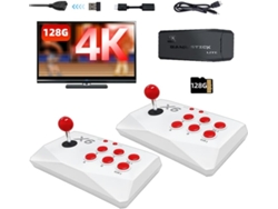 Consola arcade retro compatible con Atari | 40.000 juegos | HDMI 4K | 128 GB | 2 joysticks | Plug and Play | Para TV Zruxe