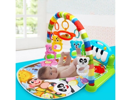 Estera de juego multifuncional para bebés, estera de gateo de juguete de gimnasio para niños con Pedal y marco de Piano Musical LESHP