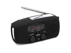 Radio portátil Luxora con manivela, carga USB con energía solar, radio de mano AM/FM/NOAA, linterna de emergencia GOKOCO