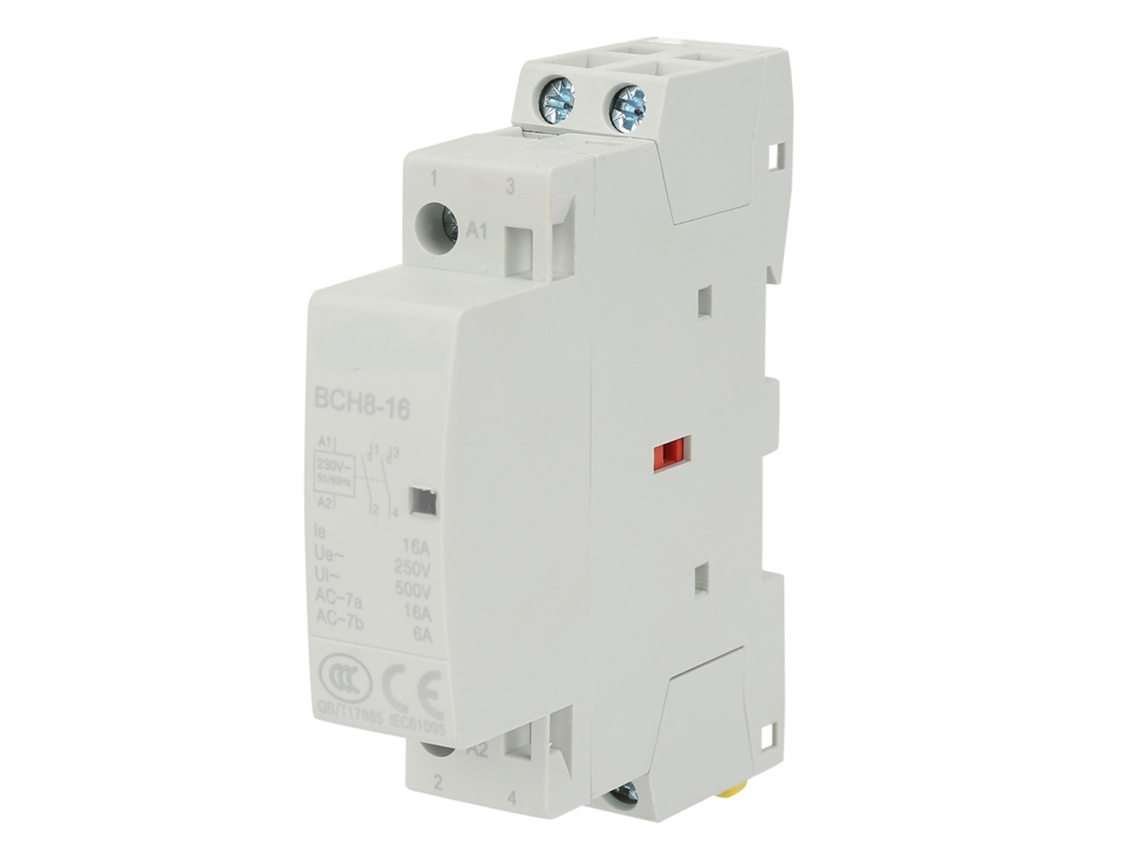 Contactor De Ca 2p 16a 220v/230v Para Riel Din, Uso Residencial, 1no 1nc, Silencioso Y Económico.
