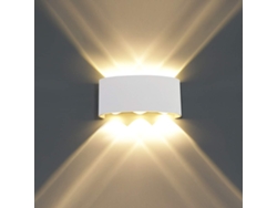 Aplicación De Pared Para Exteriores – Aplique Led De Aluminio (6w) Para Uso Interior Luz Moderna Blanca Cálida Con Enfoque Ajustable