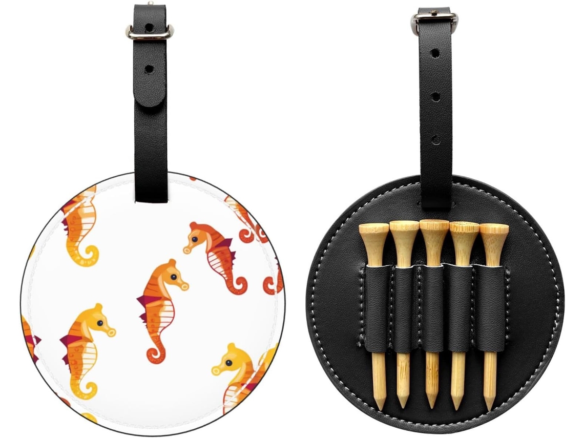 Bolsa de golf negra para tees, colección Seahorse | Sin marca