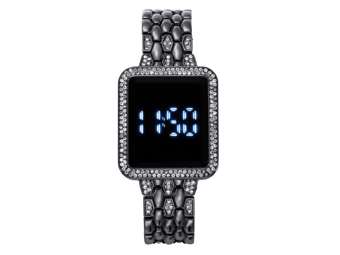 Reloj digital MDUG para mujer, fabricado en silicona resistente al agua con función de alarma.