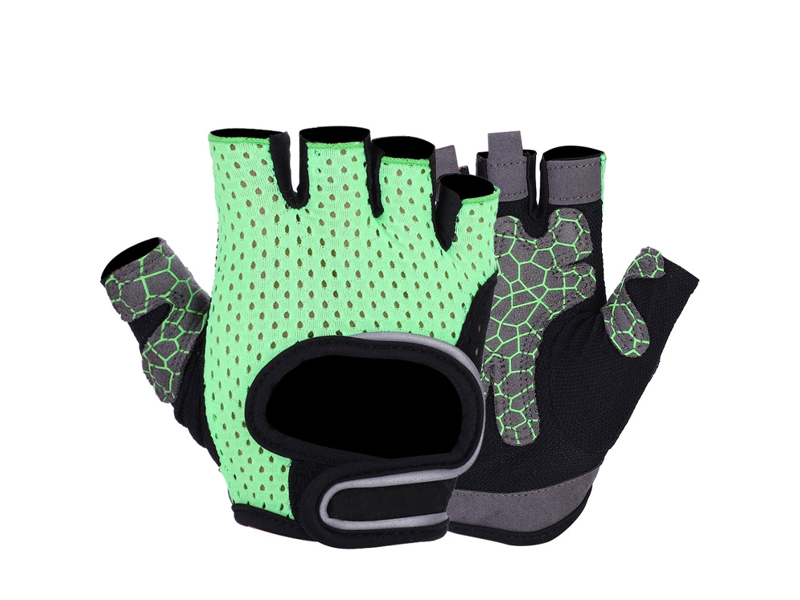 Guantes de fitness Boodun para levantamiento de pesas, gimnasio y entrenamiento al aire libre, color verde, talla M