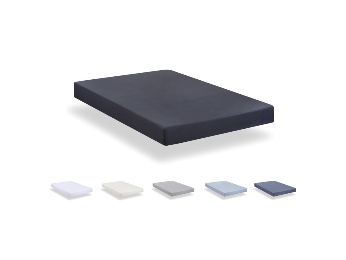 Sábana Bajera Ajustable 120 X 190/200 Cm De Microfibra Cepillada Extra Suave Gris Oscuro Todocama