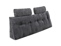 Almohada para cabecera Succebuy para camas tamaño queen con bolsillos laterales