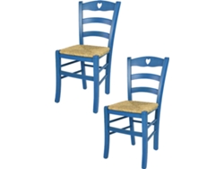 Conjunto de 2 Cadeiras T M C S Cuore 250ABLU (Azul - 88x43x46 cm - Madeira)