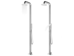 Maison Exclusive - Ducha De Jardín Con Base Gris 230 Cm Acero Inoxidable