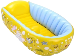 Bañera Inflable Bebés Amarillo Piscina Interior Animados