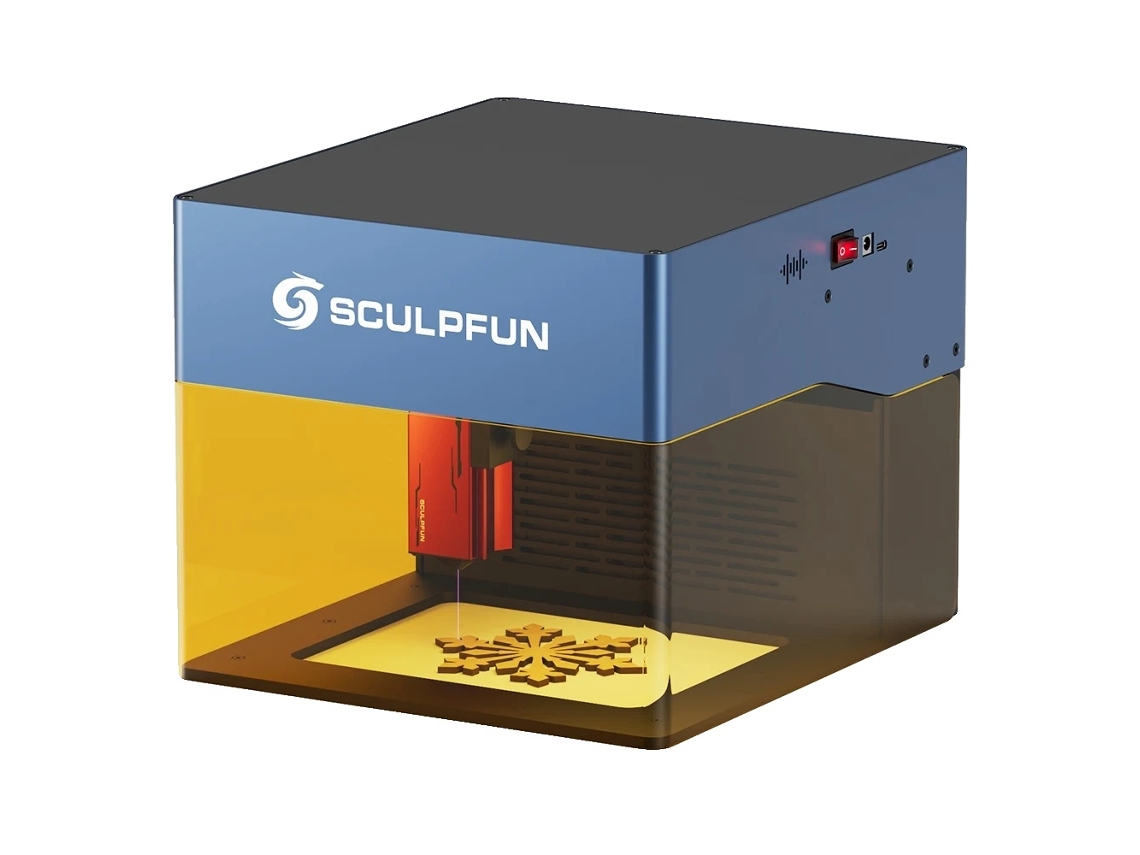 Cortadora de grabado láser de alta precisión con filtro de humo y alarma de temperatura, Sculpfun Icube Pro 5w, OEM UE