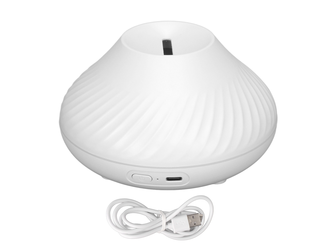 Difusor De Aromas Flame Air 130ml Usb Base Antideslizante Apagado Automático Humidificador De Escritorio Blanco Para Hogar Oficina Café