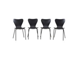 Juego de 4 sillas de comedor Essunga negras [EN.CASA]