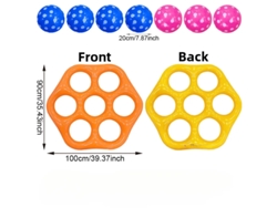 Juego Inflable de Tres en Raya para Piscina, Grande y Flotante con 7 Piezas, Interactivo para Niños y Adultos.Czhhmart Naranja