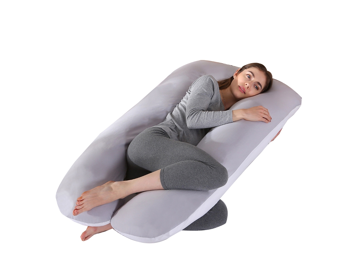 Almohada Para Embarazadas, Almohada En U Desmontable Y Lavable, Gran Cojín De Espalda