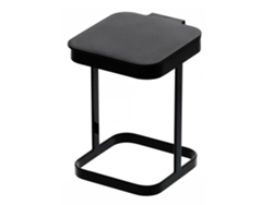 Mini Papelera De Mesa De Hierro Con Tapa Para Cocina O Sala De Estar - Negra