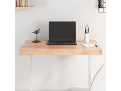 Tablero Mesa Madera Tratada Borde Natural Marrón 80x60x(2-6) Cm