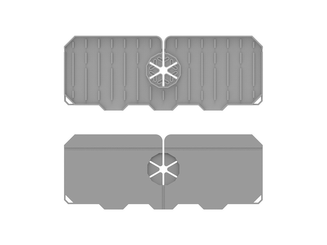 Juego De Toallas De Silicona Para Lavabo Y Grifo, Protector Contra Salpicaduras Con Desagüe, 36 X 13,5 Cm.