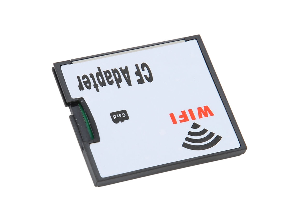 Adaptador de tarjeta de memoria para tarjeta CF con conexión Wi-Fi Plug and Play para iOS y Android.