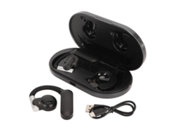 Auriculares Estéreo Bluetooth 5.3 De Oído Abierto Con Gancho, 48 Horas De Duración, Gris Oscuro.