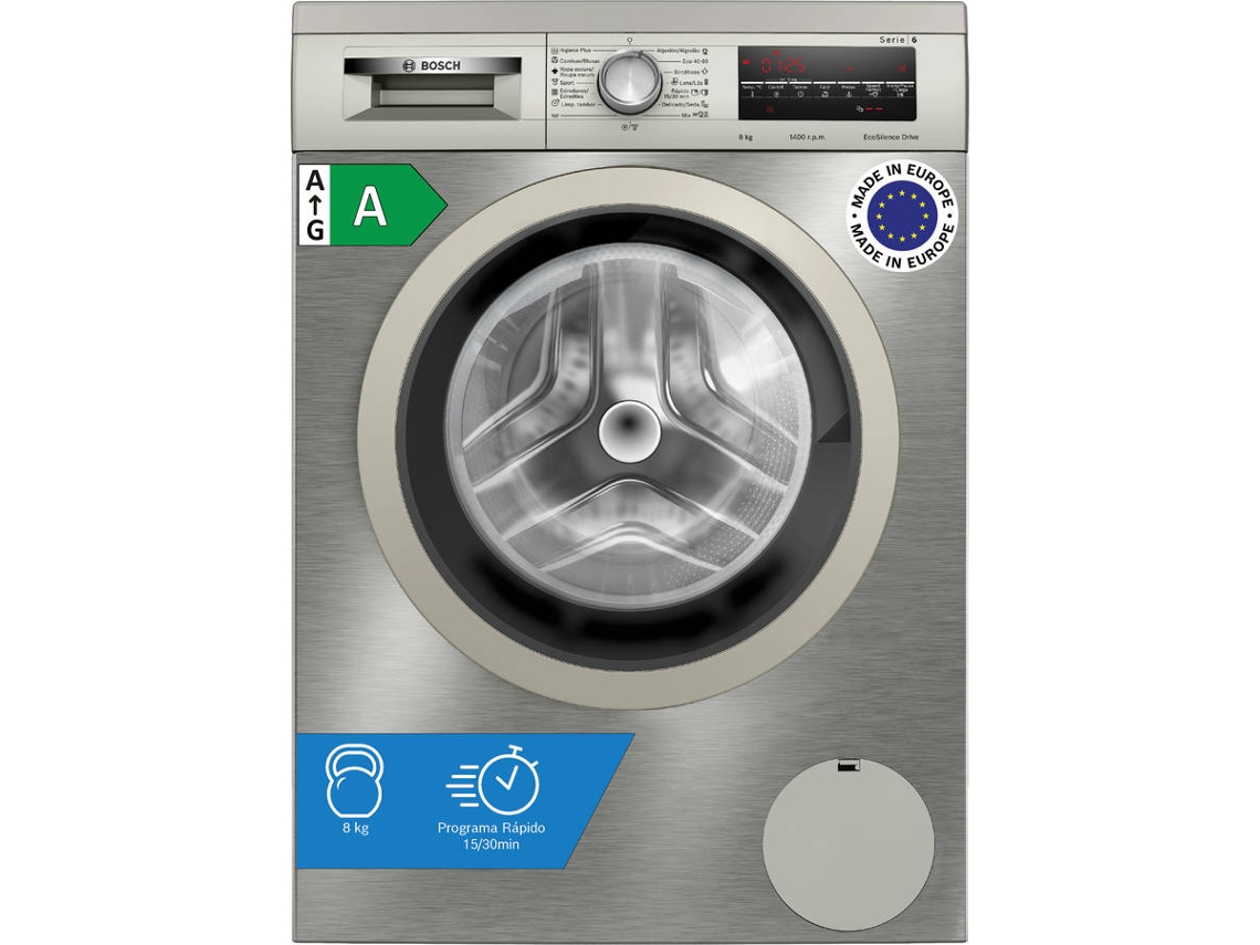 Lavadora BOSCH WUU28T8XES (8 kg - 1400 rpm - Inox)