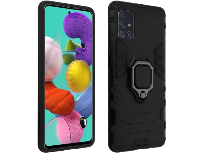Carcasa Samsung Galaxy A51 AVIZAR Anillo Negro