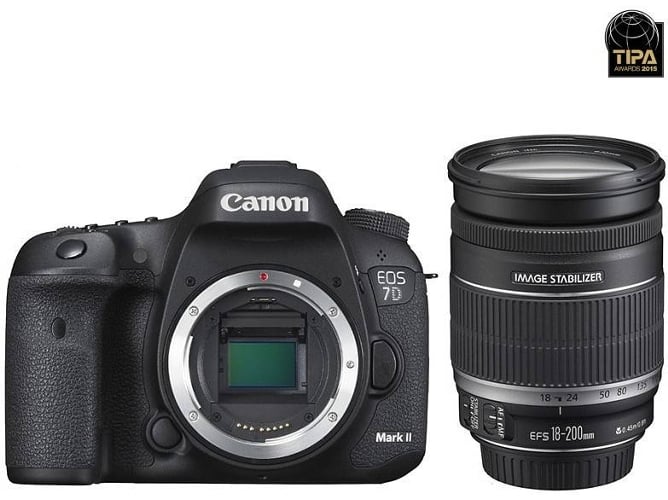 Kit Cámara Réflex CANON EOS 7D Mark II + W-E1 + 18-200 IS