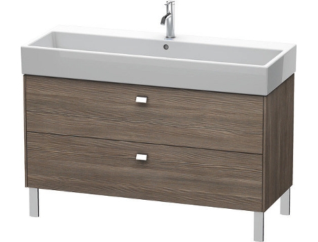 Mueble de aseo DURAVIT Brioso de 118,4 x 45,9 cm 2 extraíbles con sifón y delantal para lavabo Vero Air 235012
