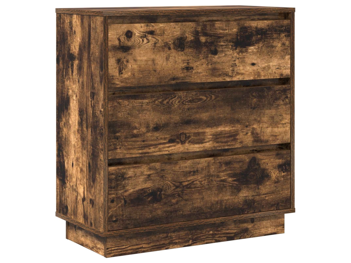 Maison Exclusive - Armario De Noche Con Cajón Roble Ahumado 71 X 34,5 X 75 Cm