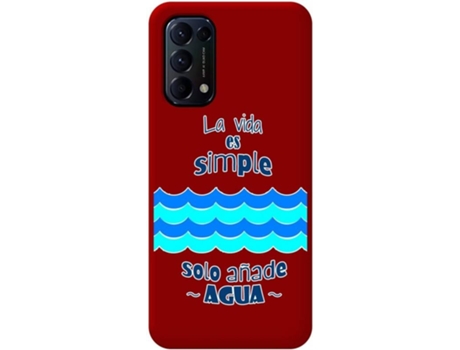 Carcasa Oppo Find X3 Lite 5G TUMUNDOSMARTPHONE Agua Rojo