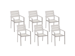Conjunto de 6 sillas BELIANI Vernio de Madera plástica Blanco 54x57x88