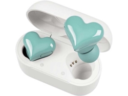 Auriculares con forma de corazón, cancelación de ruido, sonido HiFi, batería de larga duración, amplia compatibilidad. JIAPEI