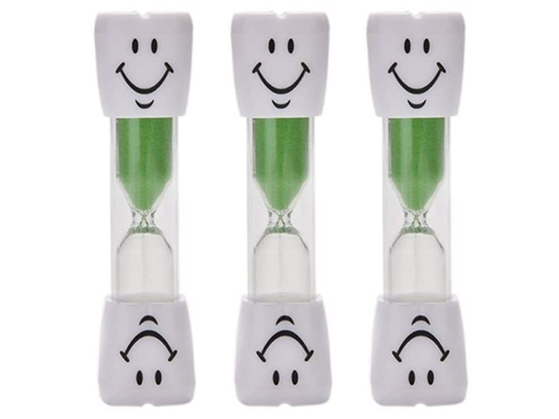 Temporizador de cepillado, reloj de arena dental de 3 minutos para niños, temporizador de arena para cepillado de dientes, verde JEDBESETZT