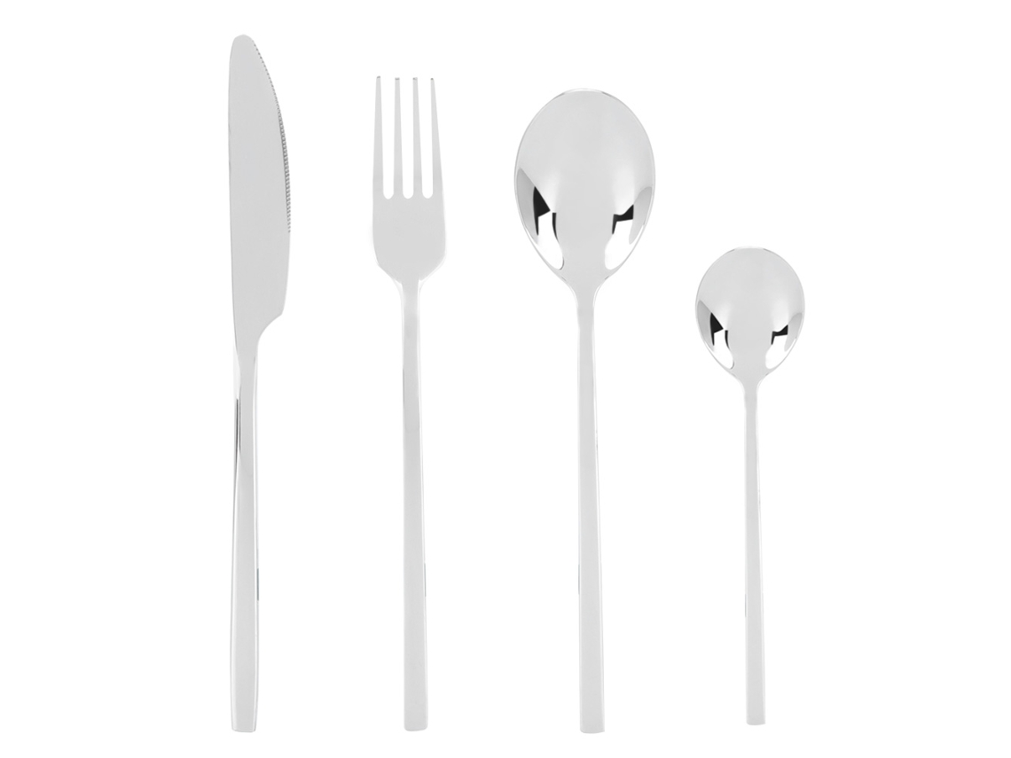 Juego de cubiertos de lujo, diseño elegante, acero inoxidable pulido, alta calidad, para el hogar y el restaurante.