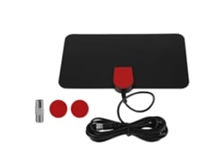 Antena De Tv Digital Para Interiores Lan-1071 Atsc Full Hd 1080p/4k Con Cable De 3 M Y Adaptador Iec.