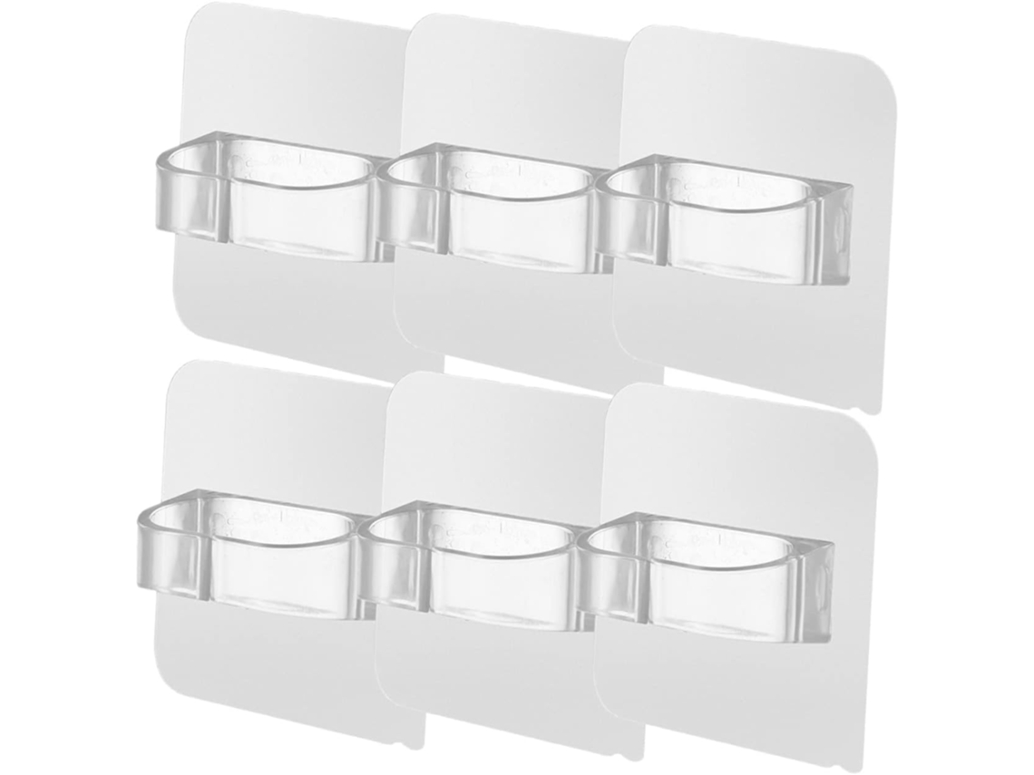 Juego de 3 ganchos multiusos autoadhesivos transparentes para cocina, baño, dormitorio y