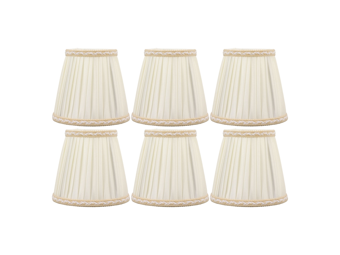 2026-6pcs Toldo De Lámpara De Tela Moderno Simple Resistente Al Desgaste Para Lámpara De Pared Decorativa En Dormitorio