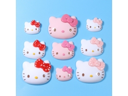 Colgante de resina con gatito de dibujos animados kawaii para decorar la funda del teléfono.